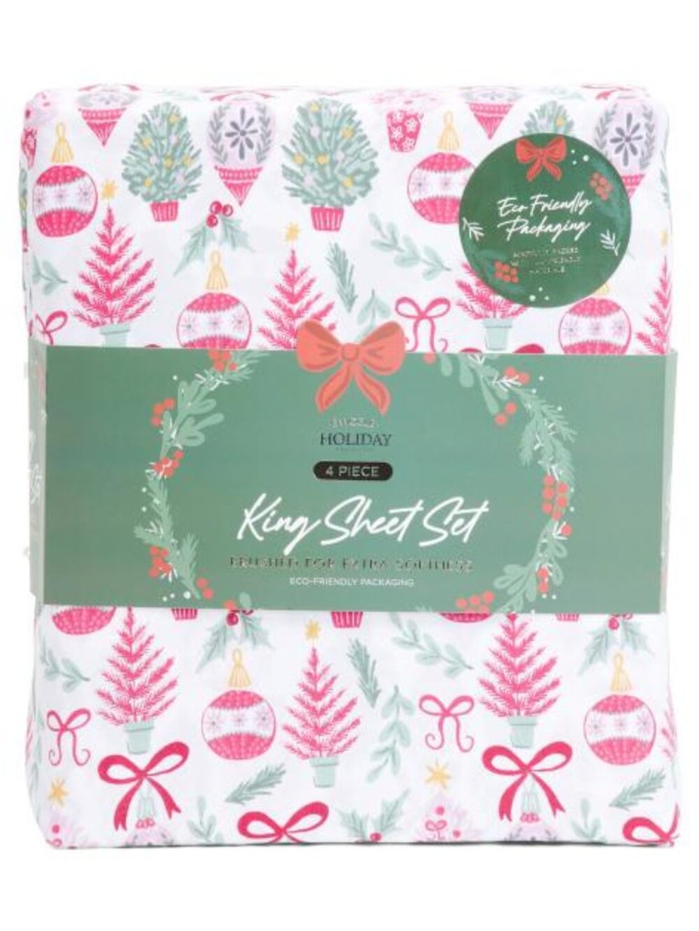 ENVOGUE Mixed Christmas Tree Sheet Set QUEEN